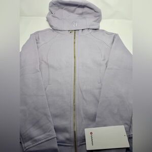 NWT Lululemon Women’s Scuba Full Zip Hoodie Faint Lavender and Gold, Size 10